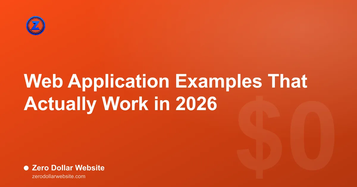 Read: Web Application Examples That Actually Work in 2026 A grid of recognizable web application interfaces shown on a laptop screen