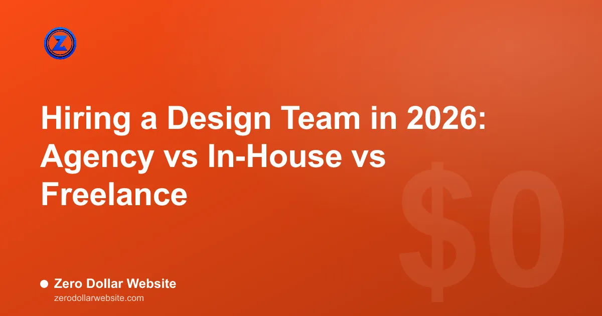 Read: Hiring a Design Team in 2026: Agency vs In-House vs Freelance A founder comparing an agency studio, an in-house designer, and a freelancer